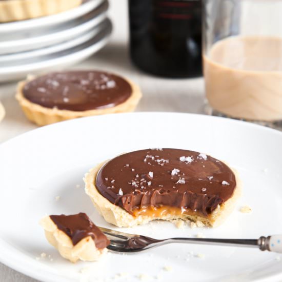Baileys caramel chocolate tartlets