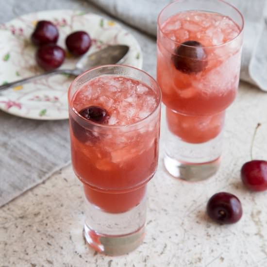 Grilled Cherry Mezcal Cocktails