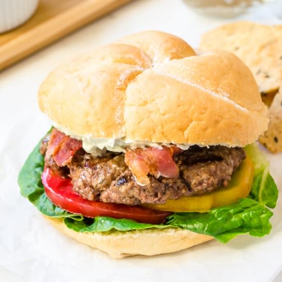 BLT Burgers w/Whipped Blue Cheese