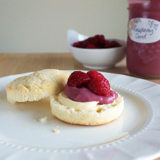 Cream Biscuits with Raspberry Curd