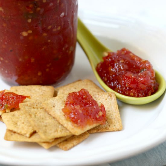 Tomato, Peach, and Jalapeno Jam