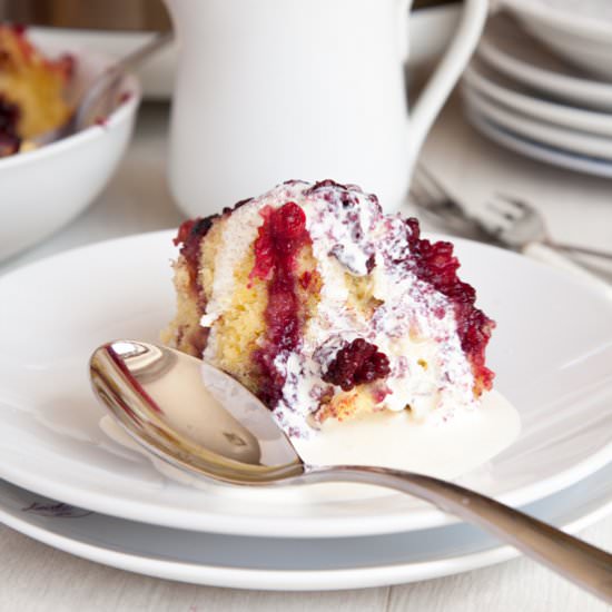 Summer Fruit Sponge Pudding