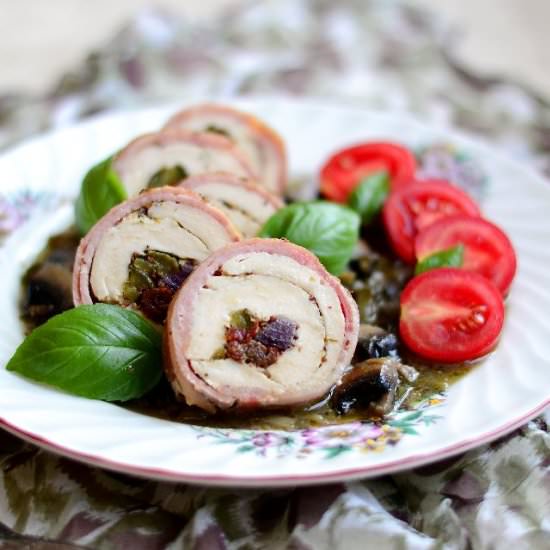 Chicken Roll with Bacon