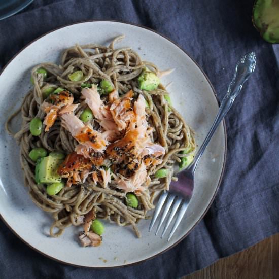 Smoked Salmon Soba Bowl