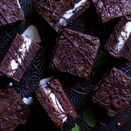Brownie Mint Ice Cream Sandwiches