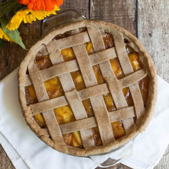 Spiced Peach Pie (GF + V)