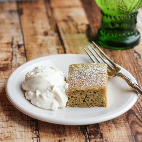 Match and Chia Mochi Cake