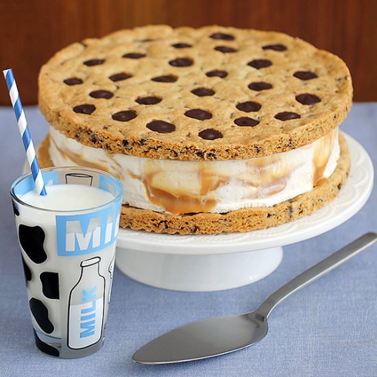 Giant Ice Cream Cookie Sandwich