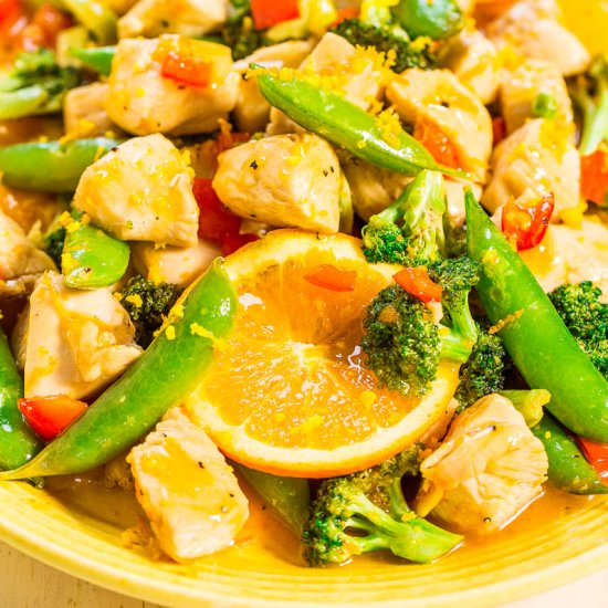 One-Skillet Orange Chicken w/ Veg