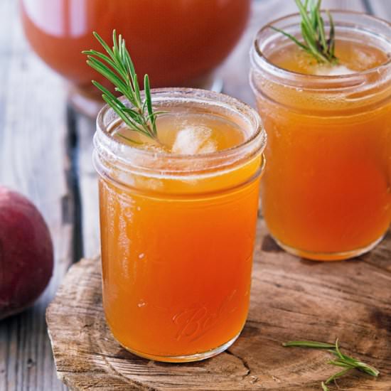 Rosemary-Peach Iced Tea