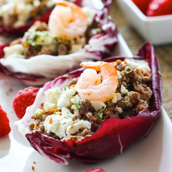 Slow Cooker Pork Radicchio Wraps