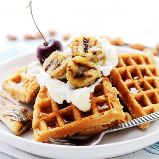 Banana Bread Waffles