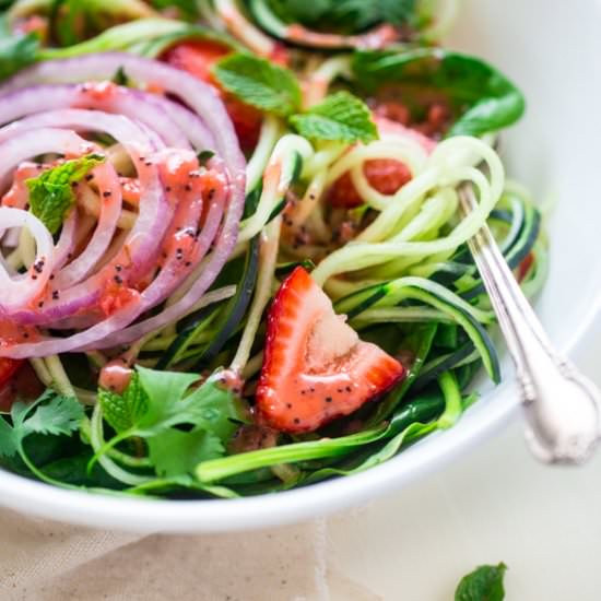 Cucumber Strawberry Chia Seed Salad
