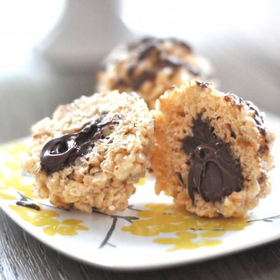 Nutella-Stuffed Rice Krispie Balls