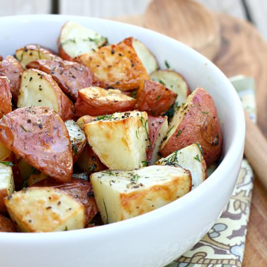 Garlic, Dill & Lemon Potatoes