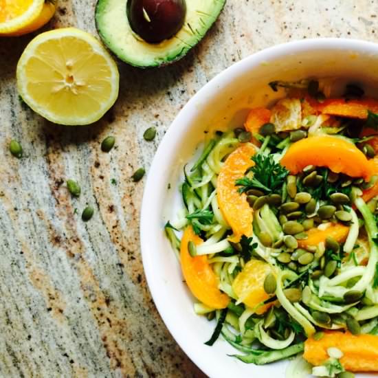 Summer Citrus Zucchini Noodles