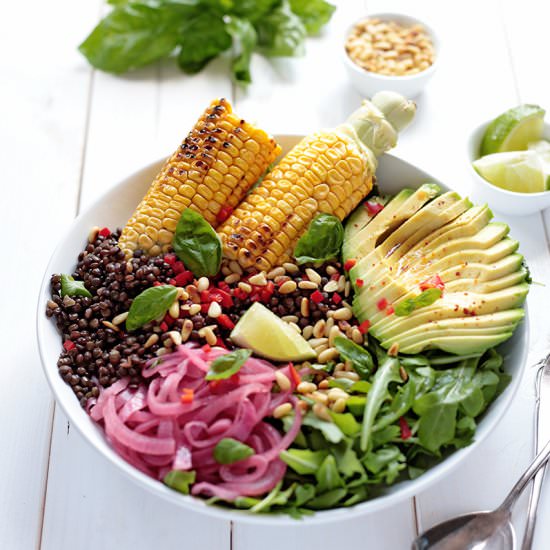 Grilled Corn Salad Bowl