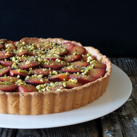 Fresh Plum Pie and Lavender Topping