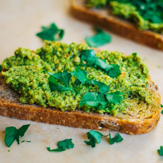 Summer Garlic Scape Pesto