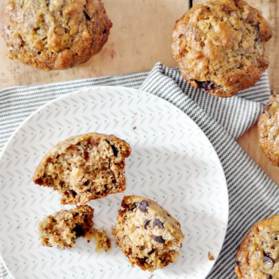 Banana Chocolate Espresso Muffins