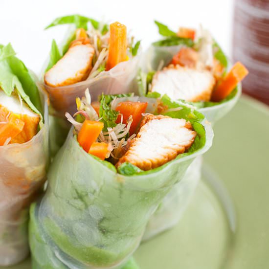 Sriracha Chicken Spring Rolls
