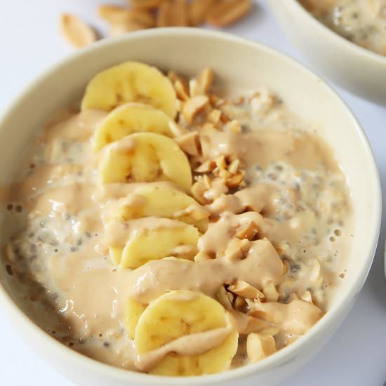 Peanut Butter Banana Overnight Oats