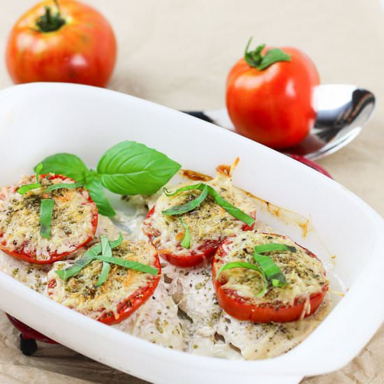 Tomato Parmesan Chicken Bake