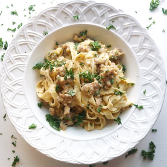 Creamy Yellow Squash Alfredo