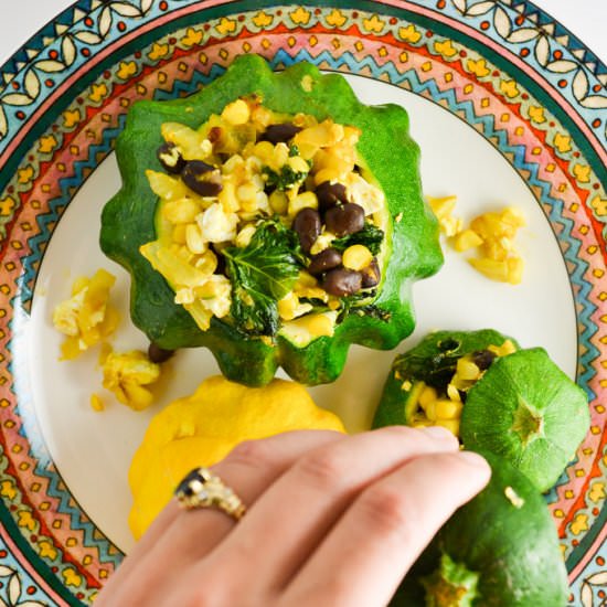 Stuffed Patty Pan Squash