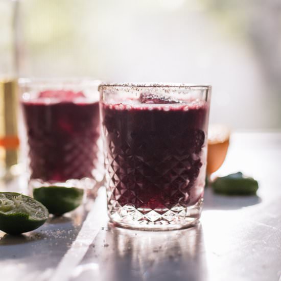 Frozen Blueberry Margaritas