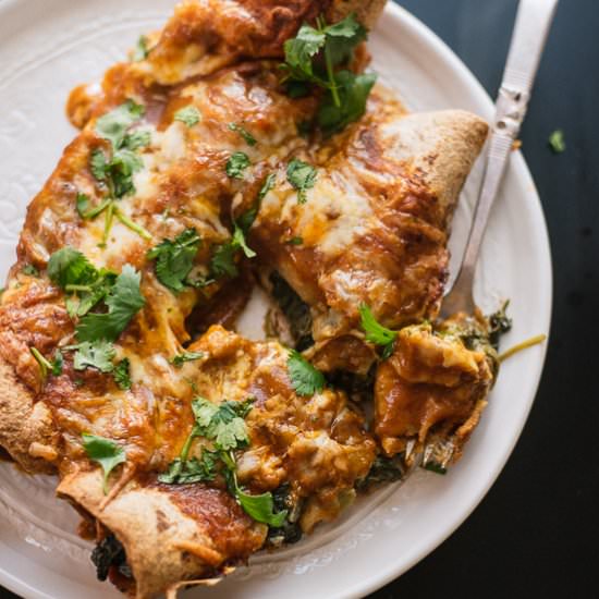 Spinach Artichoke Enchiladas