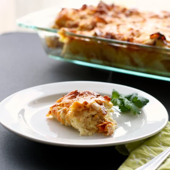 Bacon and Cheddar Strata