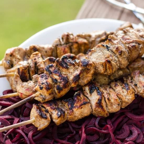 Grilled Balsamic Chicken Kebabs