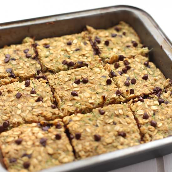 Chocolate Zucchini Oatmeal Bars