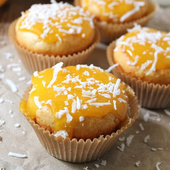 Gluten Free Mango Coconut Muffakes