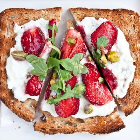 Strawberry Goat Cheese Toast