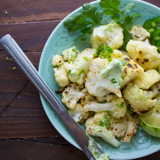 Grilled Cauliflower with Jalapeño Butter