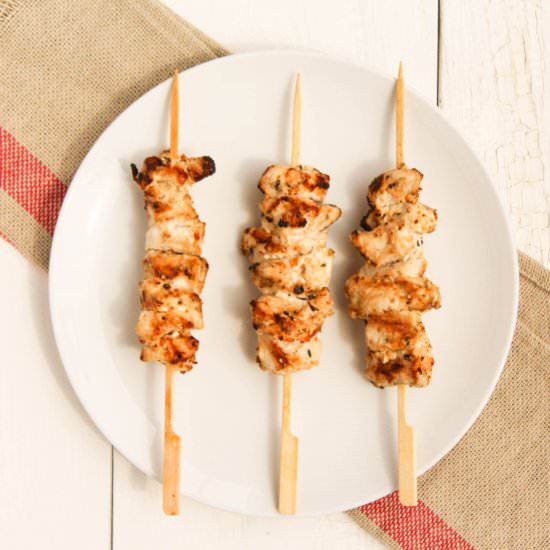 Shish Taouk Chicken Kebabs
