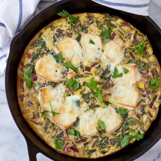 Baked Brie and Greens Frittata