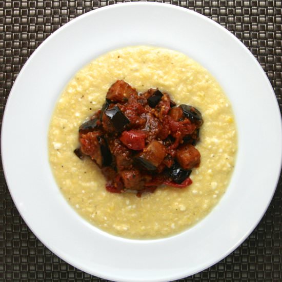 Polenta with Eggplant Sauce