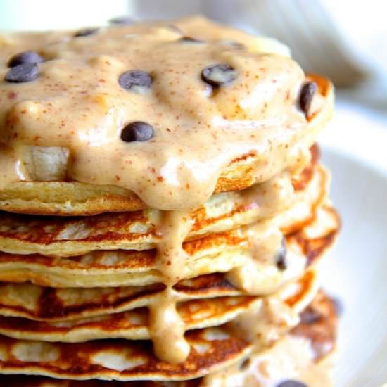 Chunky Monkey Greek Yogurt Pancakes
