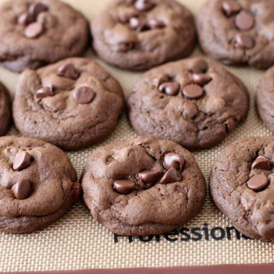 Double Chocolate Chunk Cookies