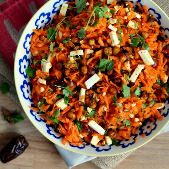 Shredded Carrot and Chickpea Salad