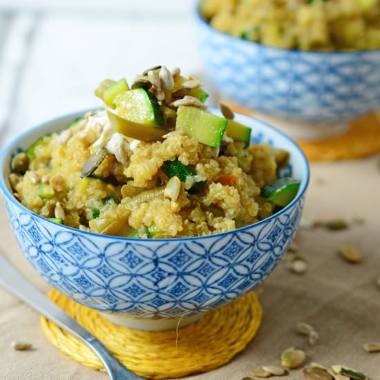 Green Curry Quinoa Salad with Beans