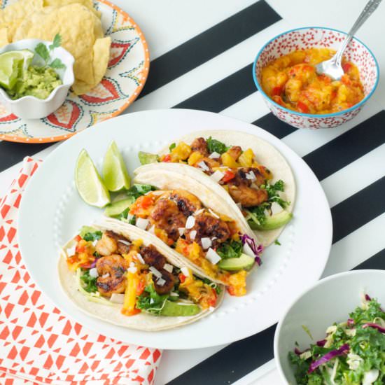 Caribbean Shrimp Tacos