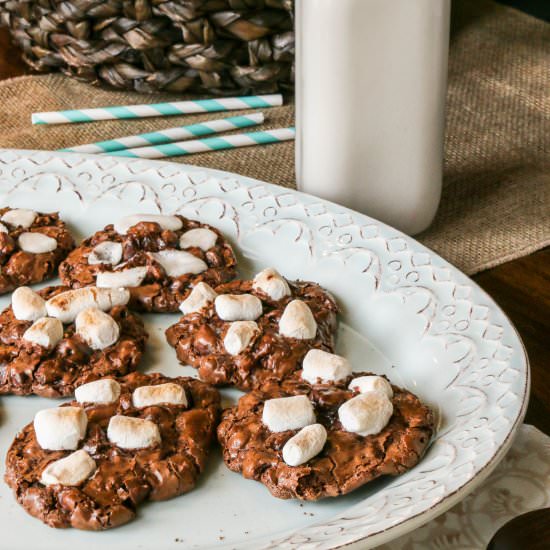 Chocolate Marshmallow Campfire Cookies