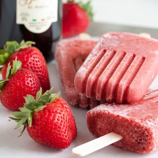 Strawberry Balsamic Popsicles
