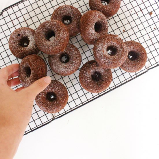Choc Chip Baked Doughnuts