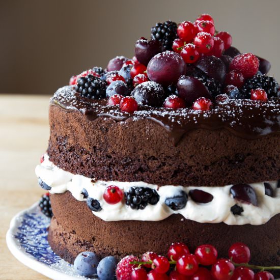 Chocolate Cake with Berries