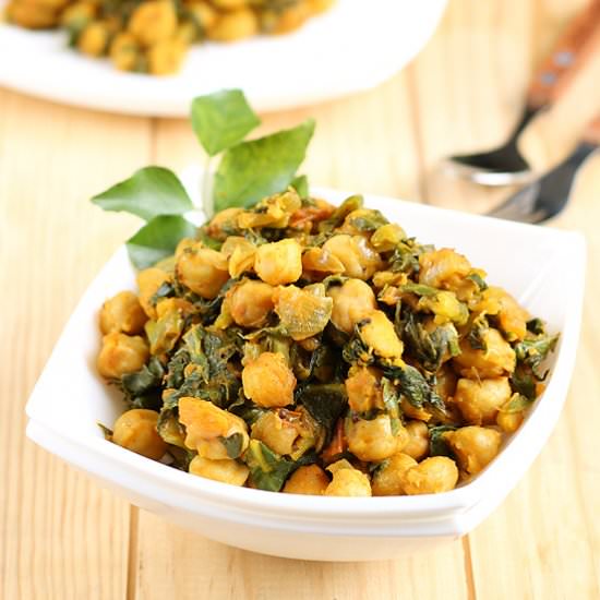 Sauteed Chickpea and Spinach